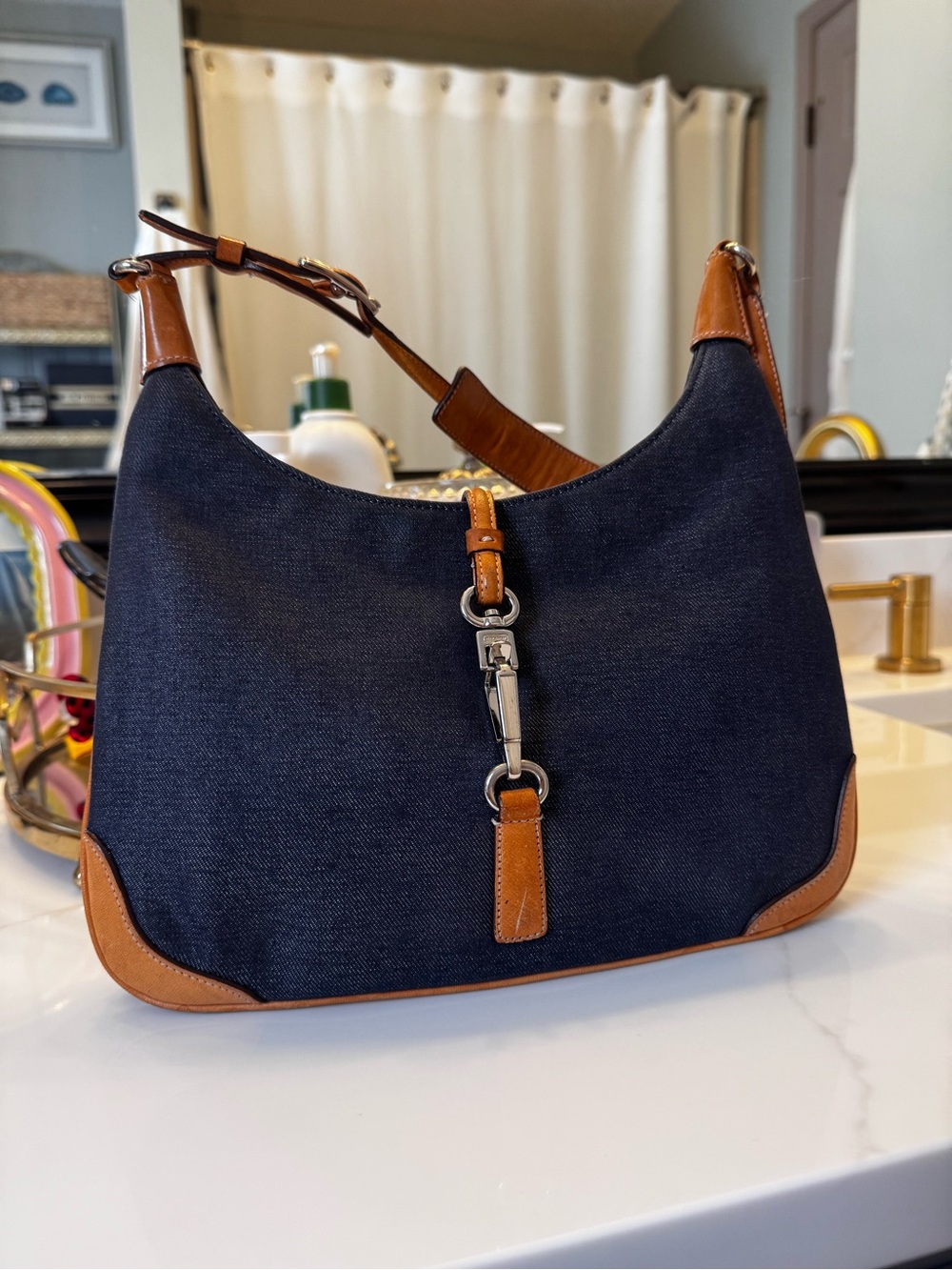 Vintage coach denim hobo
